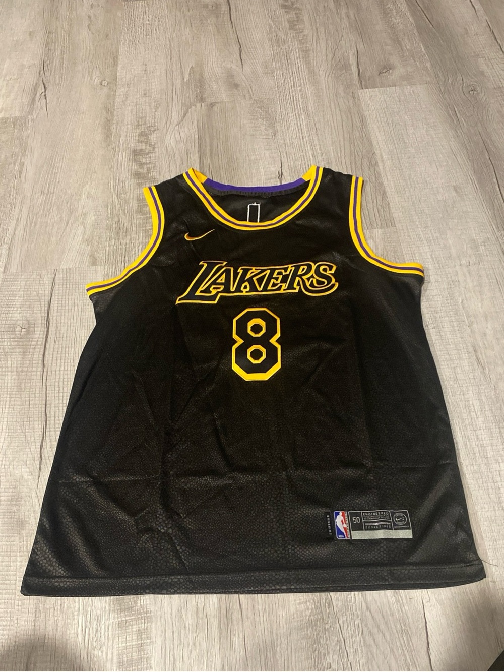 Nike Black & Yellow Los Angeles Lakers #8 Jersey